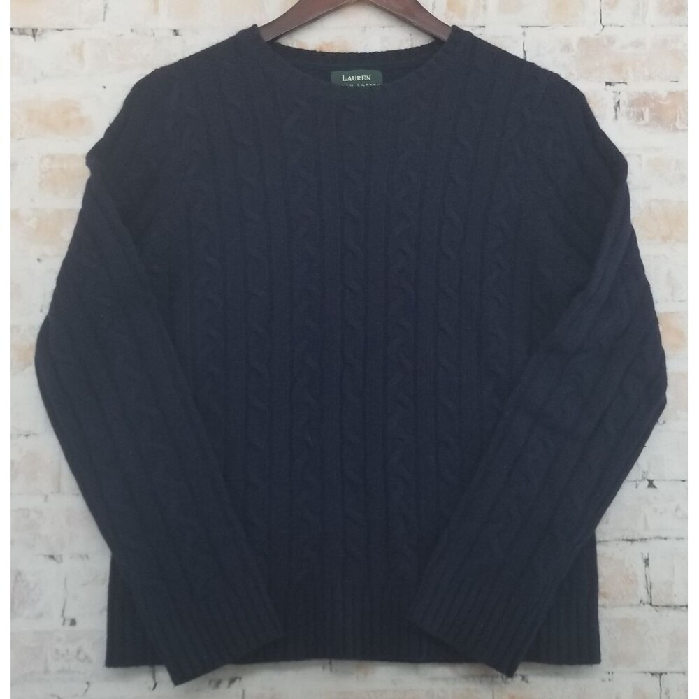Vtg LRL Ralph Lauren Sweater Womens Small Merino Wool Angora Cashmere Cable Knit